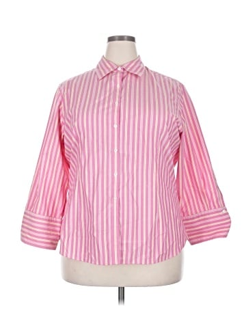 KIRKLAND Signature 3/4 Sleeve Button-Down Shirt (view 1)