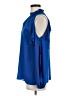 Ann Taylor LOFT 100% Polyester Blue Sleeveless Blouse Size M - photo 5
