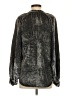 Pilcro Metallic Black Long Sleeve Blouse Size S - photo 2