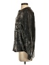 Pilcro Metallic Black Long Sleeve Blouse Size S - photo 5