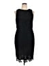 Ann Taylor 100% Polyester Black Cocktail Dress Size 16 - photo 1
