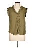 DKNY 100% Polyester Green Sleeveless Blouse Size L - photo 1