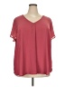 Torrid Burgundy Short Sleeve Blouse Size 3X Plus (3) - photo 1