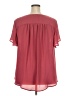 Torrid Burgundy Short Sleeve Blouse Size 3X Plus (3) - photo 2
