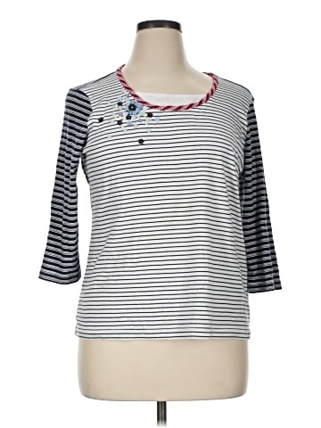 Christopher & Banks 3/4 Sleeve T-Shirt (view 1)
