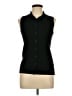 Madewell Black Sleeveless Button-Down Shirt Size L - photo 1