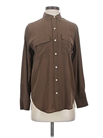 Everlane Long Sleeve Silk Top (view 1)