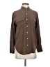 Everlane 100% Silk Solid Brown Long Sleeve Silk Top Size 00 - photo 1