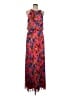 Xscape 100% Polyester Tie-dye Floral Tropical Pink Casual Dress Size 6 - photo 1