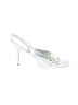 Larroudé Metallic Silver Sandals Size 10 - photo 1