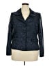 Le Suit 100% Polyester Animal Print Blue Blazer Size 18 - photo 1