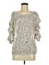 CeCe Silver 3/4 Sleeve Blouse Size M - photo 1