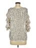 CeCe Silver 3/4 Sleeve Blouse Size M - photo 2