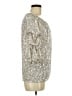 CeCe Silver 3/4 Sleeve Blouse Size M - photo 4