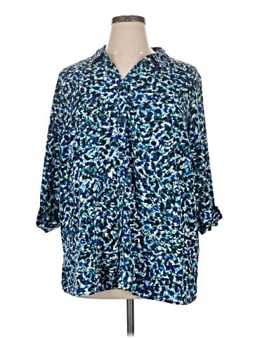 Catherines 3/4 Sleeve Button-Down Shirt (view 1)