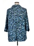 Catherines Animal Print Blue 3/4 Sleeve Button-Down Shirt Size 1X - photo 2