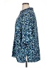 Catherines Animal Print Blue 3/4 Sleeve Button-Down Shirt Size 1X - photo 5