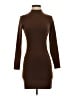 Shein Solid Brown Casual Dress Size XS - photo 1