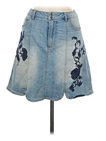 Pilcro and the Letterpress Denim Skirt (view 1)