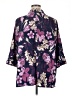 Catherines Floral Purple 3/4 Sleeve Button-Down Shirt Size 1X - photo 2
