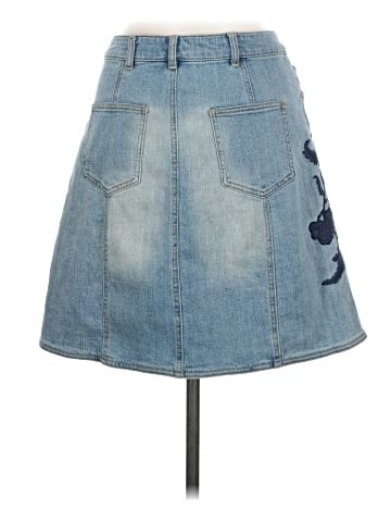 Pilcro and the Letterpress Denim Skirt (view 2)