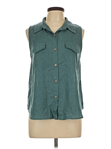 Blu Pepper Sleeveless Button-Down Shirt (view 1)