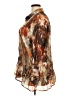 Essentials by Milano 100% Polyester Animal Print Brown 3/4 Sleeve Blouse Size 2X - photo 5