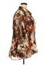 Essentials by Milano 100% Polyester Animal Print Brown 3/4 Sleeve Blouse Size 2X - photo 4