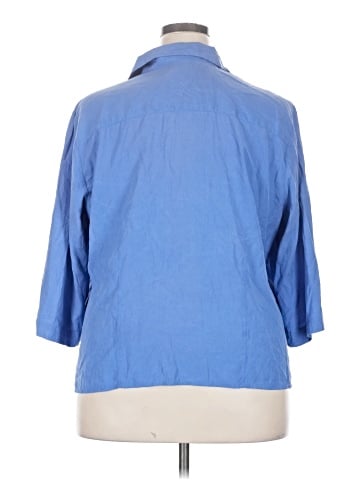 Notations 3/4 Sleeve Silk Top (view 2)