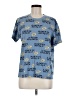 Eighty Eight 100% Cotton Floral Blue Short Sleeve T-Shirt Size M - photo 1
