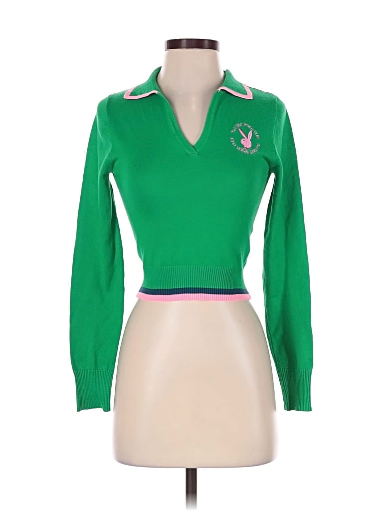 Pre-owned Missguided Pullover Sweater In Green