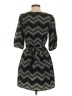A. Byer 100% Polyester Chevron-herringbone Gray Casual Dress Size S - photo 2