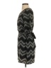 A. Byer 100% Polyester Chevron-herringbone Gray Casual Dress Size S - photo 5