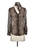 Paige Animal Print Brown Long Sleeve Blouse Size S - photo 1