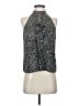 Tory Burch 100% Silk Silver Sleeveless Silk Top Size 2 - photo 1