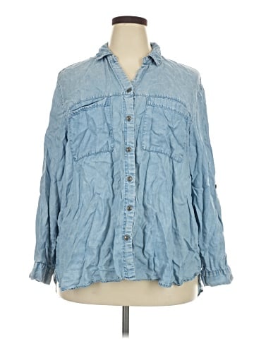 Jane and Delancey 3/4 Sleeve Button-Down Shirt (view 1)