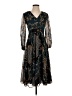 Ann Taylor 100% Polyester Print Black Cocktail Dress Size 0 - photo 1