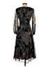 Ann Taylor 100% Polyester Print Black Cocktail Dress Size 0 - photo 2