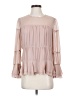 Intermix 100% Silk Pink Long Sleeve Silk Top Size S - photo 1