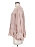 Intermix 100% Silk Pink Long Sleeve Silk Top Size S - photo 5