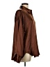 Express 100% Polyester Metallic Brown Long Sleeve Blouse Size L - photo 4