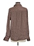 Max Studio 100% Polyester Houndstooth Brown Long Sleeve Blouse Size M - photo 2