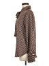 Max Studio 100% Polyester Houndstooth Brown Long Sleeve Blouse Size M - photo 5