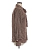 Max Studio 100% Polyester Houndstooth Brown Long Sleeve Blouse Size M - photo 4