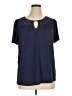 Papermoon Blue Short Sleeve Blouse Size 1XL - photo 1