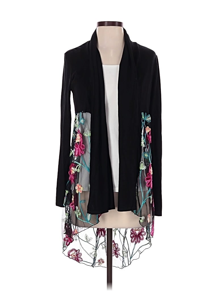 Pre-owned Kim & Cami Kimono In Black