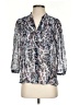 Christopher & Banks 100% Polyester Silver 3/4 Sleeve Blouse Size S - photo 1