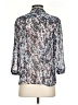 Christopher & Banks 100% Polyester Silver 3/4 Sleeve Blouse Size S - photo 2