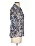 Christopher & Banks 100% Polyester Silver 3/4 Sleeve Blouse Size S - photo 4
