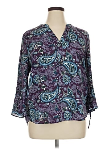 41Hawthorn 3/4 Sleeve Blouse (view 1)
